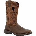 Rocky Women's Rosemary Pull-On Western Boot, DARK BROWN, M, Size 7 RKW0404